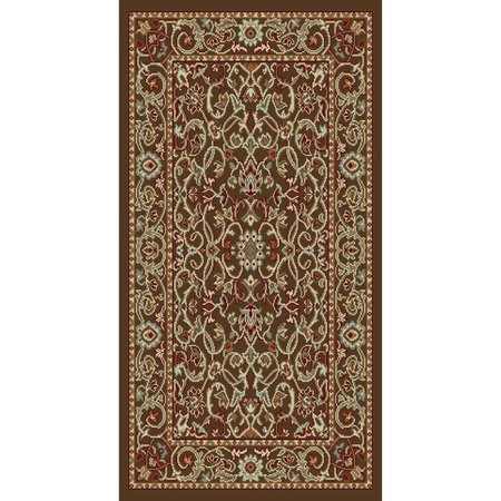 CONCORD GLOBAL 5 ft. 3 in. x 7 ft. 3 in. Chester Flora - Brown 97385